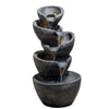 Leaf Buddha Jade Green Fiber Glass Indoor Fountain