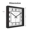 Bold Square Wooden Wall Clock with Geometric Dial and Modern Roman Numerals
