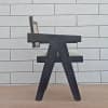 Atlanta Solid Wood Mango Arm Chair in Black