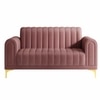 Josbert Velvet 2 Seater Sofa In  Peech Colour