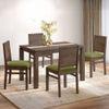 Atlas Crest Solid Wood 4 Seater Dining Table With Atlas Dining Chair Set
