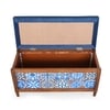 Harper Trunk in Blue Mosaic Tile Print