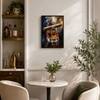 The Castle Decor Cigar Whiskey Glass Wall Art Framed Painting 20x30 Inch