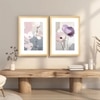 Magnolia Flower Set of 2 Framed Posters Bohemian Wall Art 45x60 cm