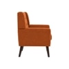 Azriah Boucle Fabric Accent Chair in Orange