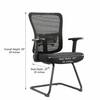 Kepler Brooks Ignis Visitor Chair in Black Colour