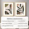 Boho Leaf Flower Set of 2 Framed Posters Wall Art 45x60 cm