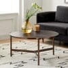 Albertoni Round Coffee Table With Ss Base In Bronze Colour