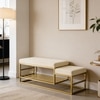 Goldenstride Metal Rack in Beige Colour