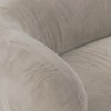 Luxelounge Wood 2-Seater + Ottoman With Upholstery Non Storage Sofa In Beige Colour