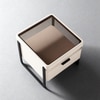 Casa Metal Side Table in Cream Colour