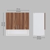 2 Doors Modular Wall Mounted Kitchen Cabinet With Organizer Shelf In Aisan Walnut Finish