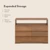 Ohio Chest of Drawer in Amber Walnut Finish