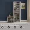 Baltoro 20 Pair Shoe Rack with Seating in White Finish