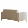 Veniza Velvet 2 Seater Sofa In Cream Colour