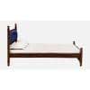 Domino Solid Wood King Size Non Storage Bed In Provincial Teak Finish