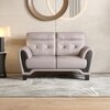 Radiance 2 Seater Leather Sole in Light Grey Colour