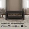 Striado Rectangular Solid Wood Coffee Table In American Walnut Finish
