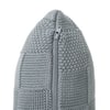 Nora Monument Grey Cotton Knitted Decorative Cushion Cover 12 x 20 Inches