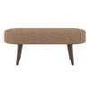 Onda Solid Wood Bench In Mango Walnut Finish and Clay Knit Colour