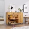 Hexa Red Engineered Wood Shoe Rack in Giant Wood Colour