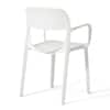 Kepler Brooks Vola Cafeteria Dining Chair in White Colour
