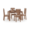 Catria - Martha 4 Seater Dining Table Set (Colour- Wheat Brown , Finish- Teak)