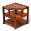 Aural Sheesham Wood Contemporary Bedside Table End Table In Pine Finish (Lgo)