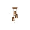 Blender Brown Solid Wood Cluster Hanging Light