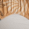 Arlo Orange Floral 350 TC Glaze Cotton Fitted Queen Size Bedsheet with 2 Pillow Covers – Threads