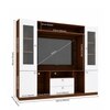Casper Large Tv Unit Walnut And Frosty White 60 Inches Tv