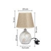Marble Print Table Lamp Beige Sophisticated Design