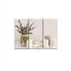 Truss Pcs Beige Green Zen Bathroom Framed Canvas Wall Canvas Wall Prints Set of 3 Multicolor Matte