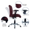 Teaauras High Back Executive Chair in Maroon Colour