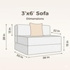 Usha Shriram Folding 1 Seater Single Foam Fold Out Sofa Cum Bed  in Dark Blue Colour