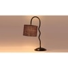 Brown Jute Zig Zag Curvy table lamp with Iron Base (SP39)