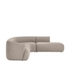 Zenliving Wood Left Aligned 3-Seater With Upholstery Non Storage Sofa In Beige Colour