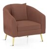 Aiden Lounge Chair In Mocha Mousse Velvet