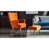 WilAccent Accent Chair With Ottoman Orange