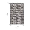 Jaipur Rugs Soft Interlocking Geometric Wool Dhurrie Rug White 5x8 ft