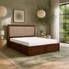 Tarang Solid Wood Comfort Queen Bed Hydraulic Storage Provincial Teak Finish Mattress 60 x 78 Inches