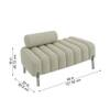 Doe Buck Luxury Boucle Accent Lounge Chair in Sage Colour with Black Metal Legs
