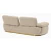 Jonet Velvet 3 Seater Sofa in Cream Color