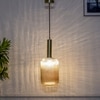 Maloto Amber Luster and Brass Hanging Light