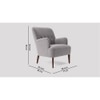 London Accent chair Velvet in Grey Color