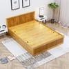 Hexa Engineered Wood Modern Queen Bed With Headboard With Storage In Giant Wood