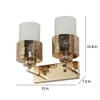 Eliante Modern Wall Lights Mild Steel & Glass Material Gold & White Finish