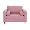 Bruch Boucle Fabric Arm Chair in Pink Colour