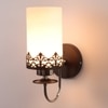 Eliante Modern Wall Lights Mild Steel & Glass Material Chrome, Brown & White Finish