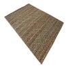 Diamond Weave Jute Rectangle Carpets Hand Tufted in Beige Colour